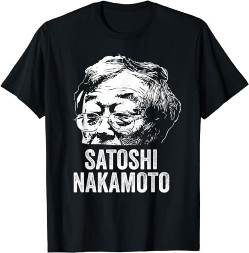 Satoshi Nakamoto Bitcoin Inventor Cryptocurrency T-Shirt