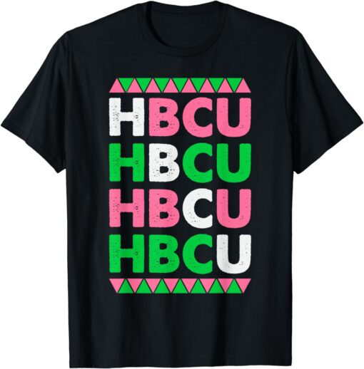 HBCU Pink and Green. Historically Black College University T-Shirt