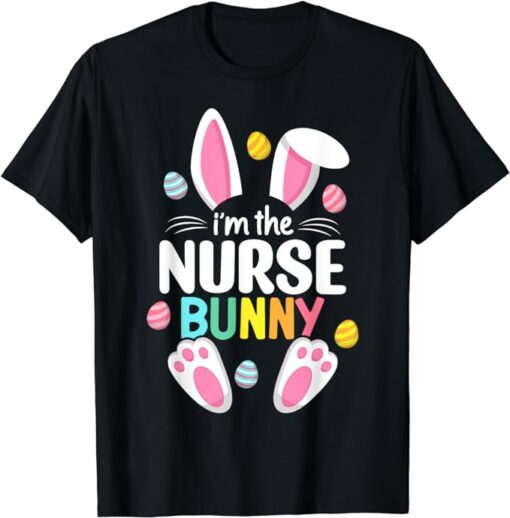 Easter Nurse Bunny Ears Nursing Easter Egg Stethoscope Women T-Shirt