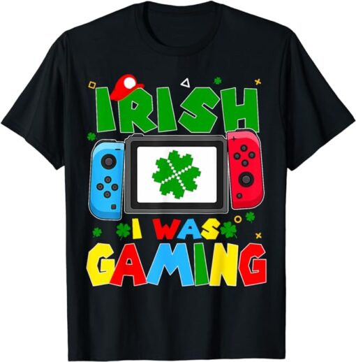 Irish I Was Gaming ST Patricks Day Controller Boys Toddlers T-Shirt