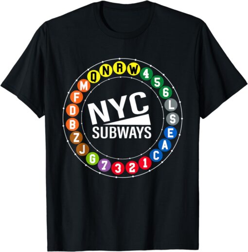 NYC New York City Subway, Train Station Signs Graphic T-Shirt