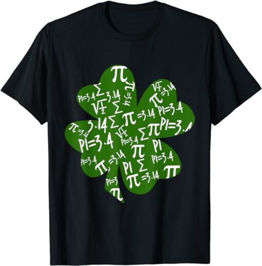 Pi Day Irish Lucky Shamrock Math Teacher St Patrick's Day T-Shirt