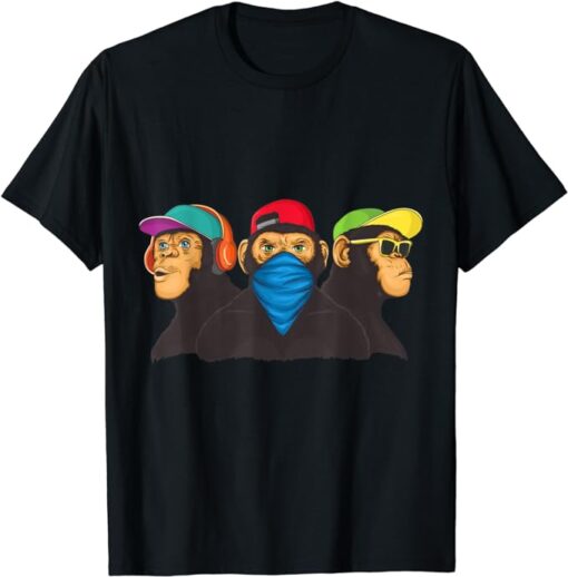 Three Wise Monkeys Modern Graffiti T-Shirt