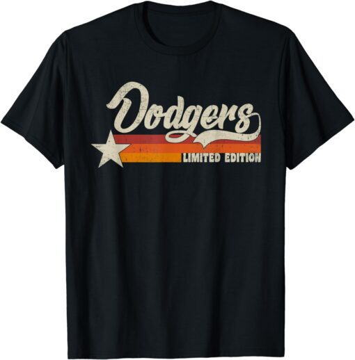 Vintage Dodgers Name Throwback Retro Gift Men Women Boy Girl T-Shirt