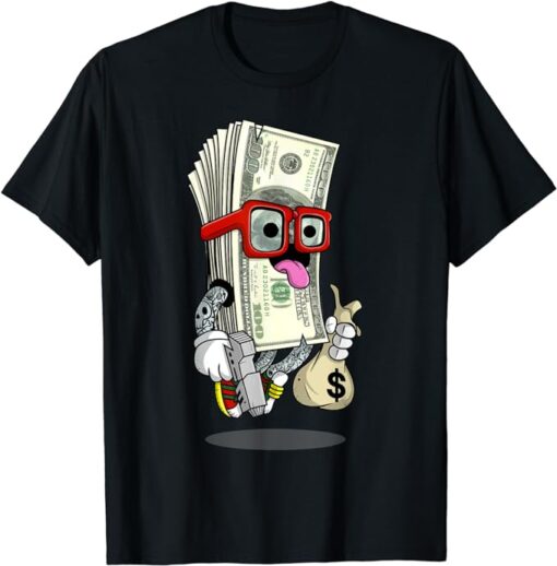 Money Hip Hop Graphic Urban Graffiti Art T-Shirt