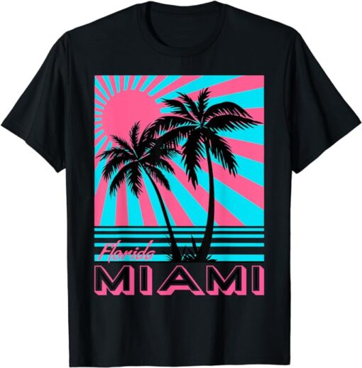 Miami Beach TShirt Florida Miami Palm Trees T-shirt T-Shirt