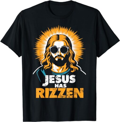 Jesus Has Rizzen Vintage Christian Design T-Shirt