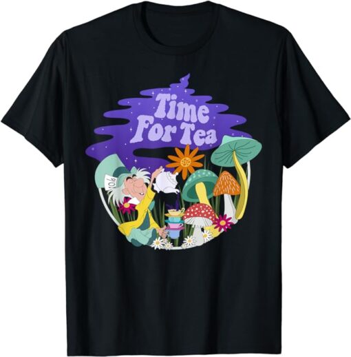 Disney Alice In Wonderland Mad Hatter Time For Tea T-Shirt