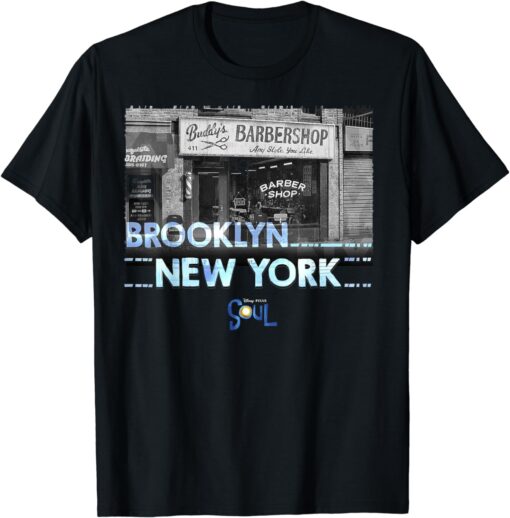 Disney Pixar Soul Brooklyn New York Barber Shop Portrait T-Shirt