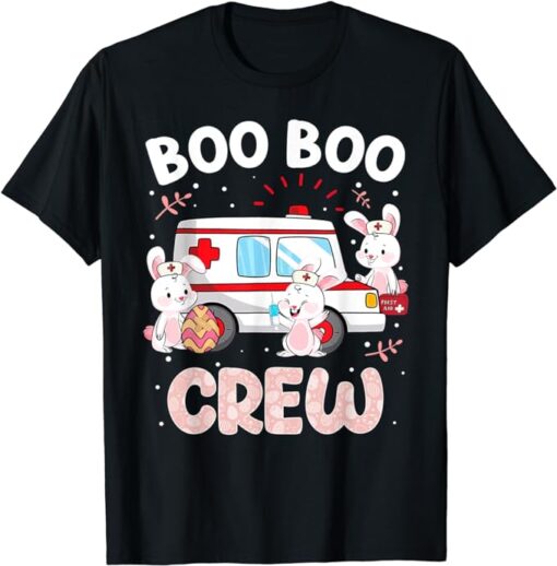 Bunny Nurse Cute Boo Boo Crew Nursing Easter Day Men Women T-Shirt