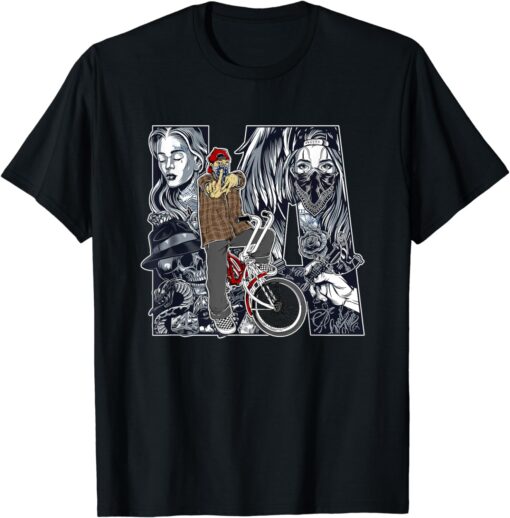 Mens Lowrider Bike, LA Chicano Cholo, Los Angeles Lowrider T-Shirt