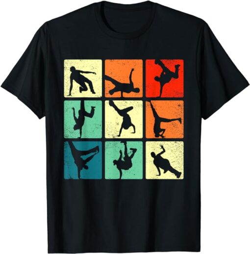 Break dancing shirt Bboy poses Retro Vintage Hip Hop Gift