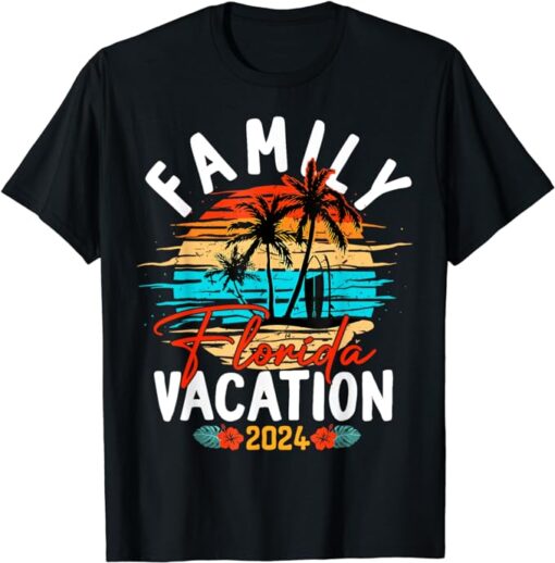 Family Florida Vacation 2024 Funny Matching Group Family T-Shirt