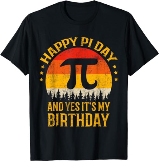 Happy Pi Day Funny Birthday Saying Vintage Math Pun Pi Day T-Shirt