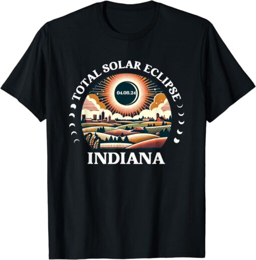 Indiana Eclipse 4.08.24 America Total Solar Eclipse 2024 T-Shirt