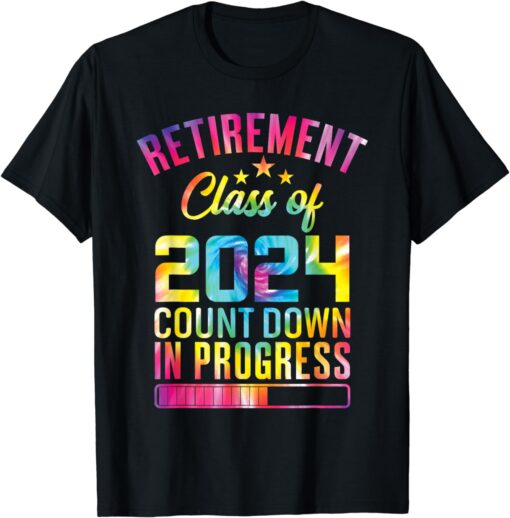 Retirement Class Of 2024 Count Down Progress Retired Teacher T-Shirt