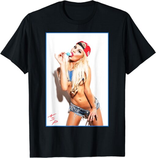 Hot Girl on T-shirt for Men - Ice Pop Pinup #2 T-Shirt