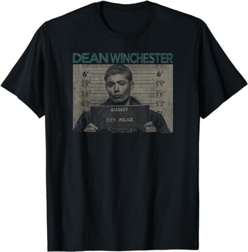 Supernatural Dean Mug Shot T-Shirt