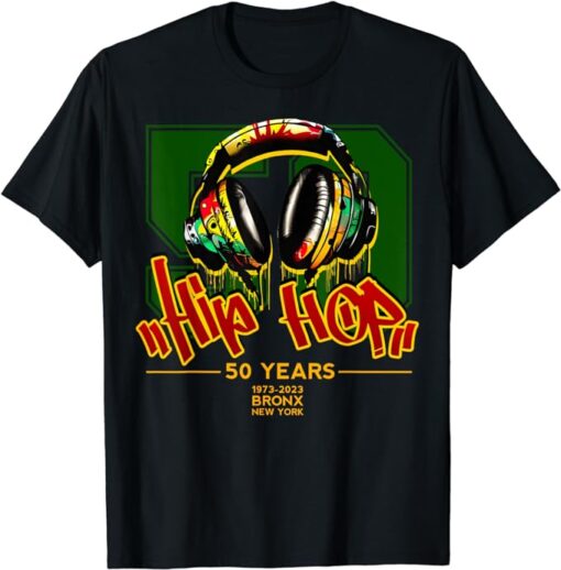 HIP HOP 50 Years 50th Anniversary Graffiti 1973-2024 Rap T-Shirt