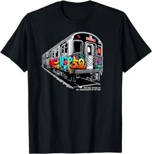 50 Years of Hip-Hop Bronx Subway Graffiti 50th Anniversary T-Shirt