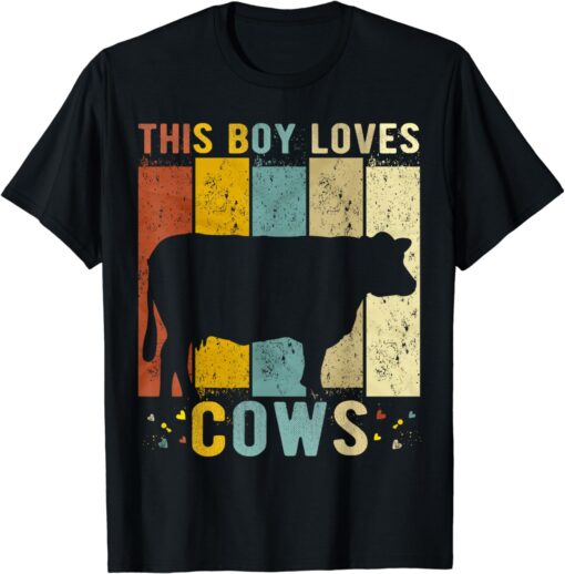 This Boy Loves Cows Boys Cow T-Shirt