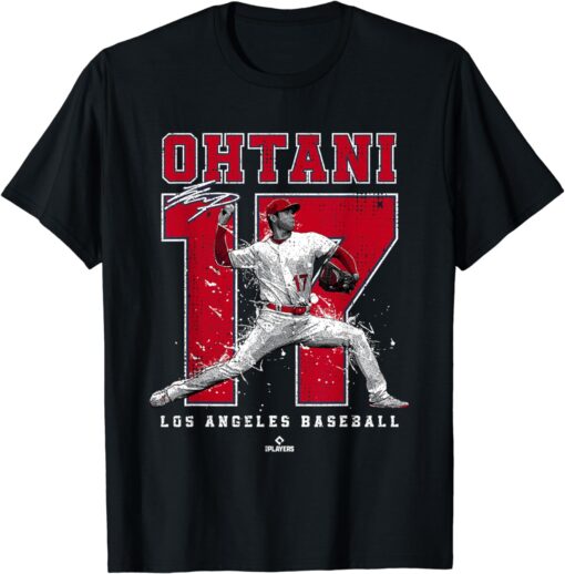 Number and Portrait Shohei Ohtani Los Angeles MLBPA T-Shirt