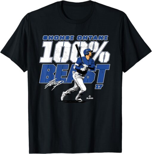 100 Percent Beast Shohei Ohtani Los Angeles MLBPA T-Shirt