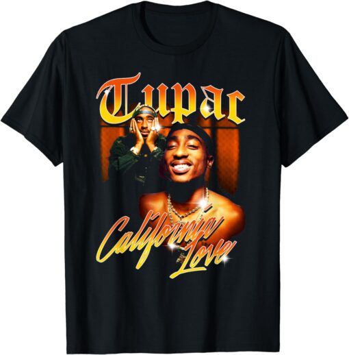 Official Tupac Love Vintage California T-Shirt, Black