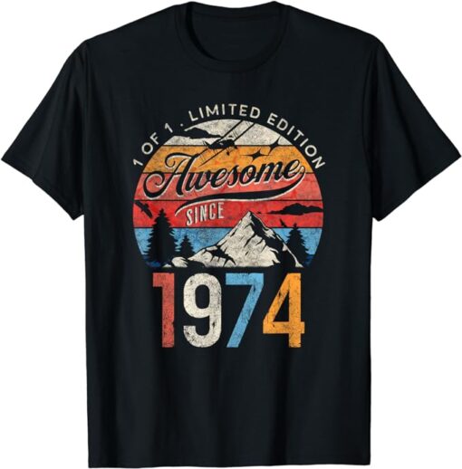 50 Year Old Vintage 1974 Limited Edition 50th Birthday T-Shirt