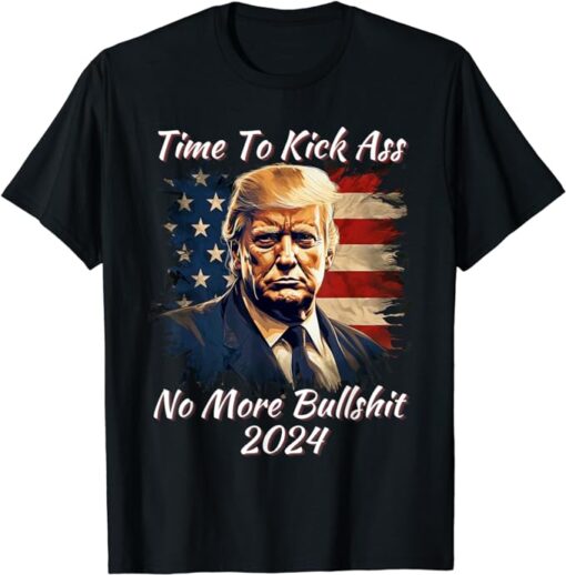 Donald Trump My President 2024 America Mug Shot Flag Funny T-Shirt