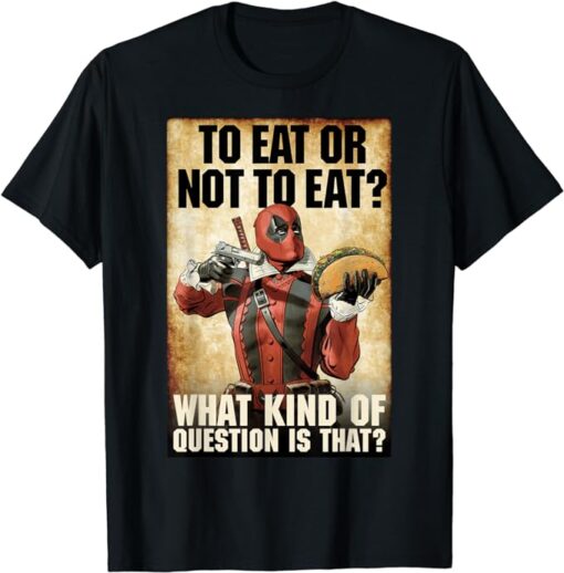 Marvel Deadpool To Eat Or Not To Eat Graphic T-Shirt T-Shirt