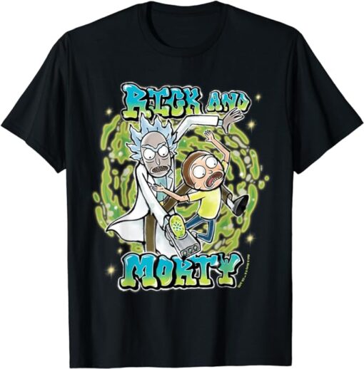 Rick & Morty Graffiti Portal T-Shirt