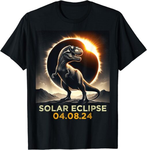 Total Solar Eclipse T-rex April 8 2024 America Solar Eclipse T-Shirt