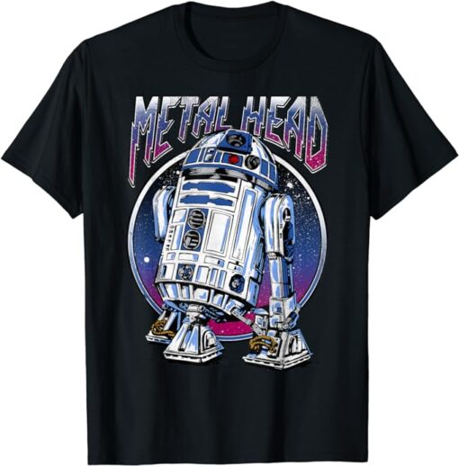 Star Wars R2D2 Metal Head Vintage Disney+ T-Shirt