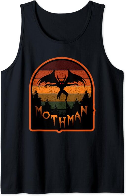 Cryptid Vintage Orange Mothman Folklore Tank Top