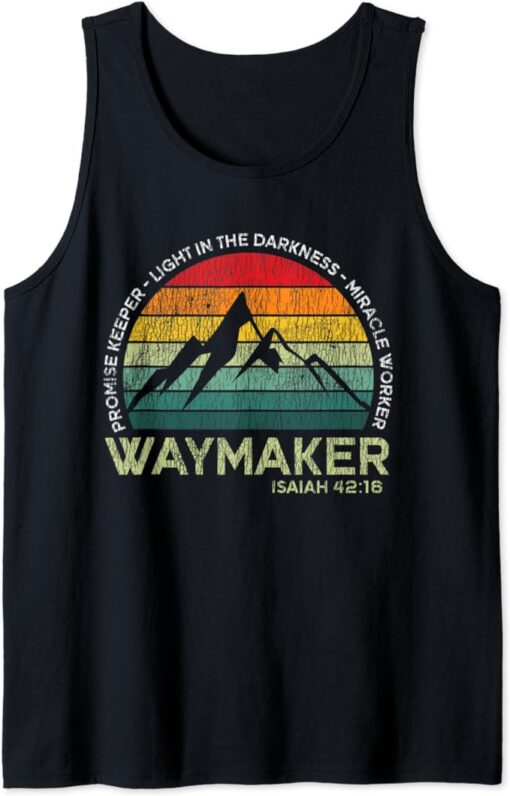 Vintage Waymaker Promise Keeper Miracle Worker Christian Tank Top