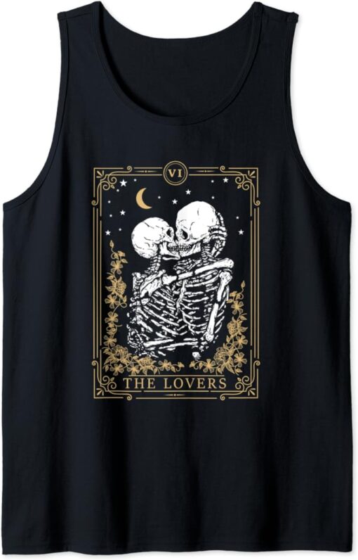 The Lovers Vintage Tarot Card, Magic, Occult, Supernatural Tank Top