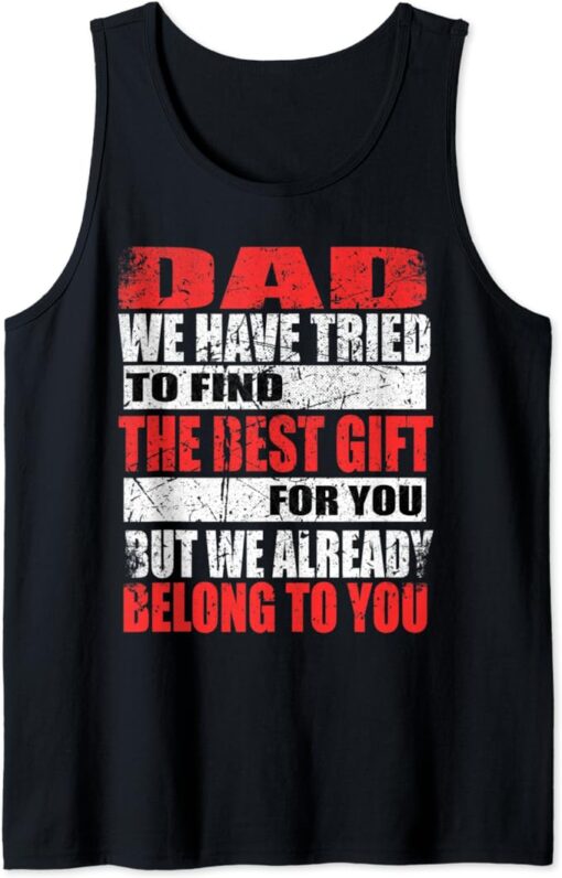 Funny Fathers Day Dad From Daughter Son Wife Tank Top