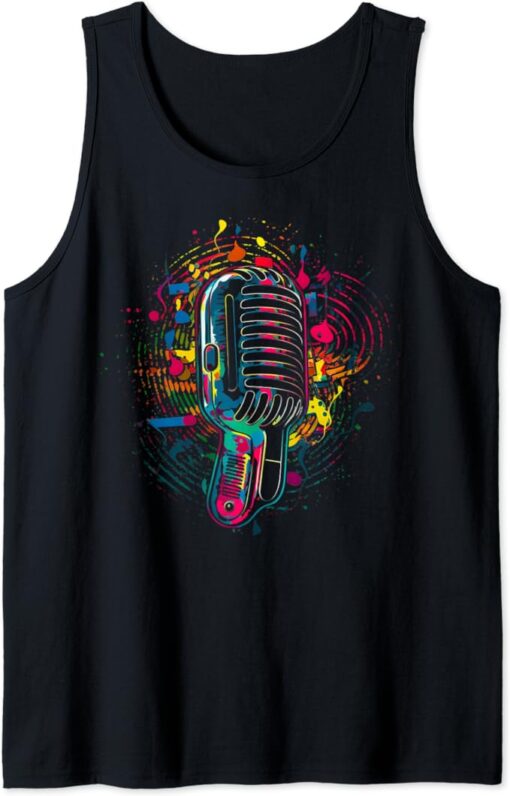 Pop Art Microphone Tank Top