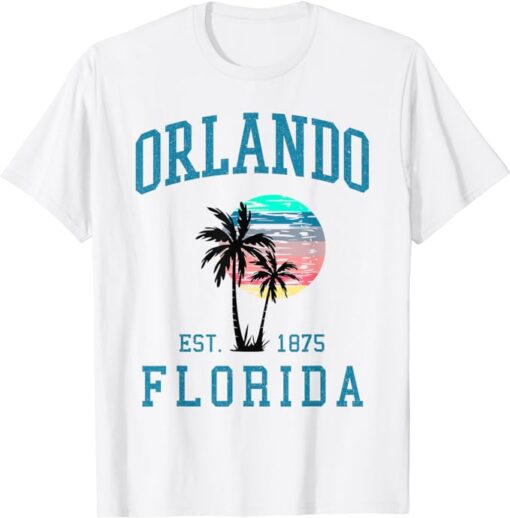 Orlando Florida Vintage Beach Palm Trees Summer in Orlando T-Shirt