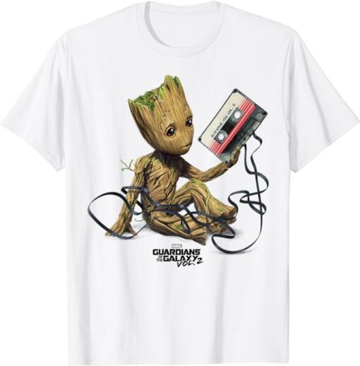 Marvel Guardians Of The Galaxy Vol. 2 Groot Tape Portrait T-Shirt