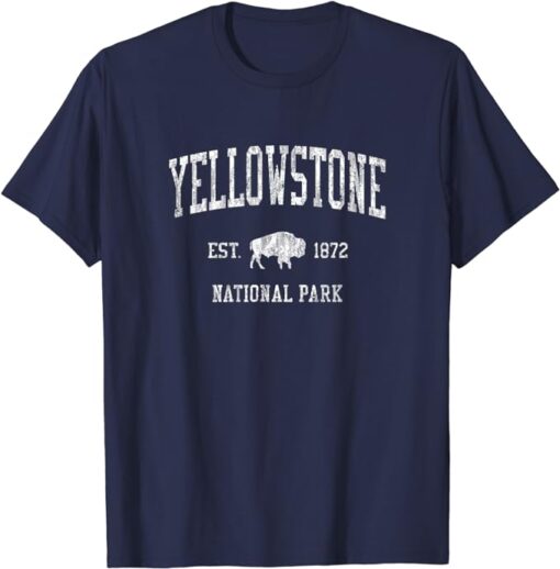 Yellowstone T-Shirt Vintage National Park Sports Design Tee