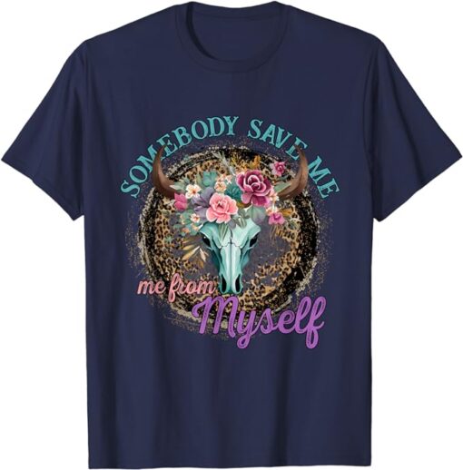 Retro Cowgirl, Somebody Save Me, Country Music Men Women T-Shirt