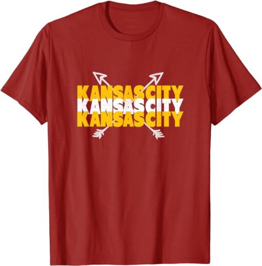 KC Red Retro KC Arrow Kansas City Red Kc Original Fangear T-Shirt