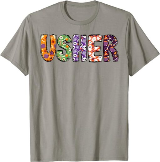 Funny Usher Halloween Costumes For Men Woman Matching T-Shirt