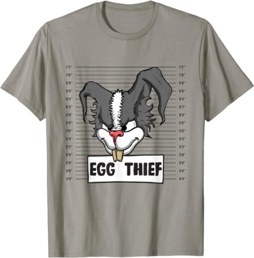 Funny Egg Thief Arrested Bad Rabbit Angry Easter Bunny T-Shirt