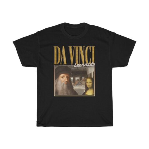 Da Vinci Retro Shirt, Da Vinci Homage Shirt, Da Vinci Shirt, Da Vinci Fan Shirt, Da Vinci Unisex Shirt