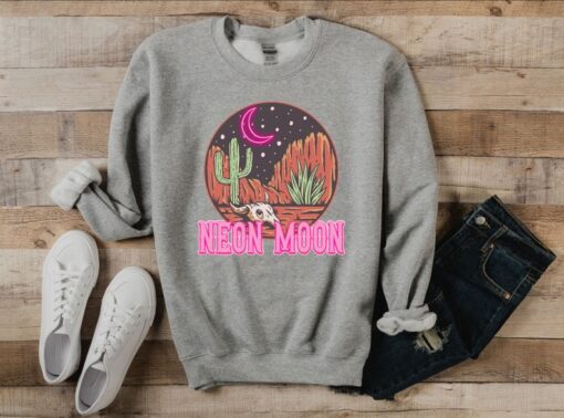 Neon Moon Sweatshirt, Neon Moon graphic Shirt, Brooks & Dunn, Country Music Graphic Sweatshirt, Western Fashion