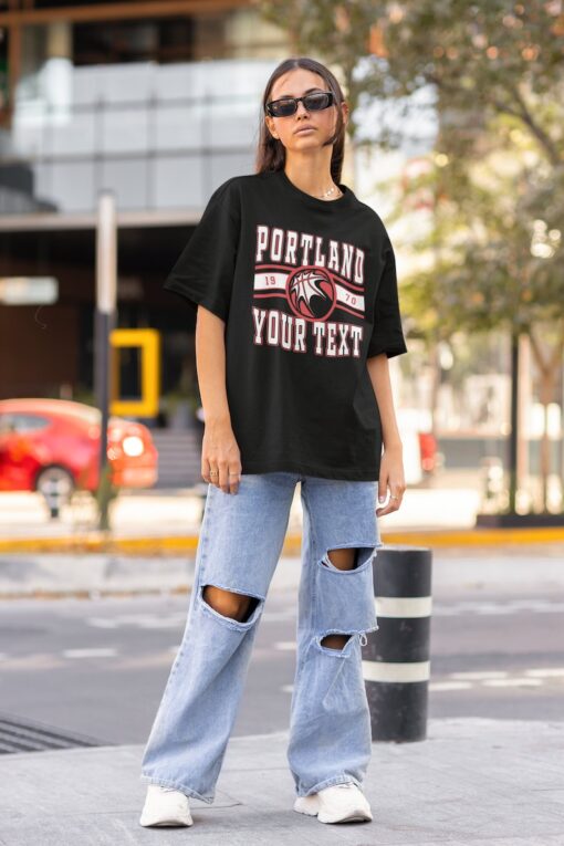 Vintage Portland Basketball Sweatshirt  T-Shirt, Portland Basketball Sweater, Vintage Basketball Fan Shirt