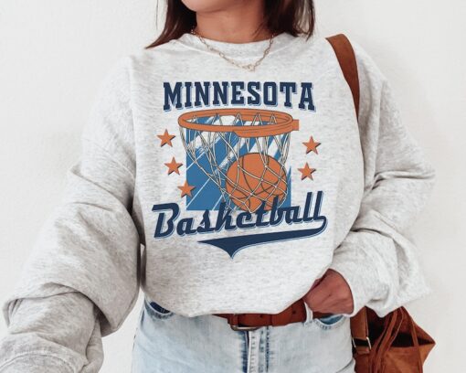 Minnesota Timberwolve, Vintage Minnesota Timberwolve Sweatshirt  T-Shirt, Minnesota Basketball Shirt